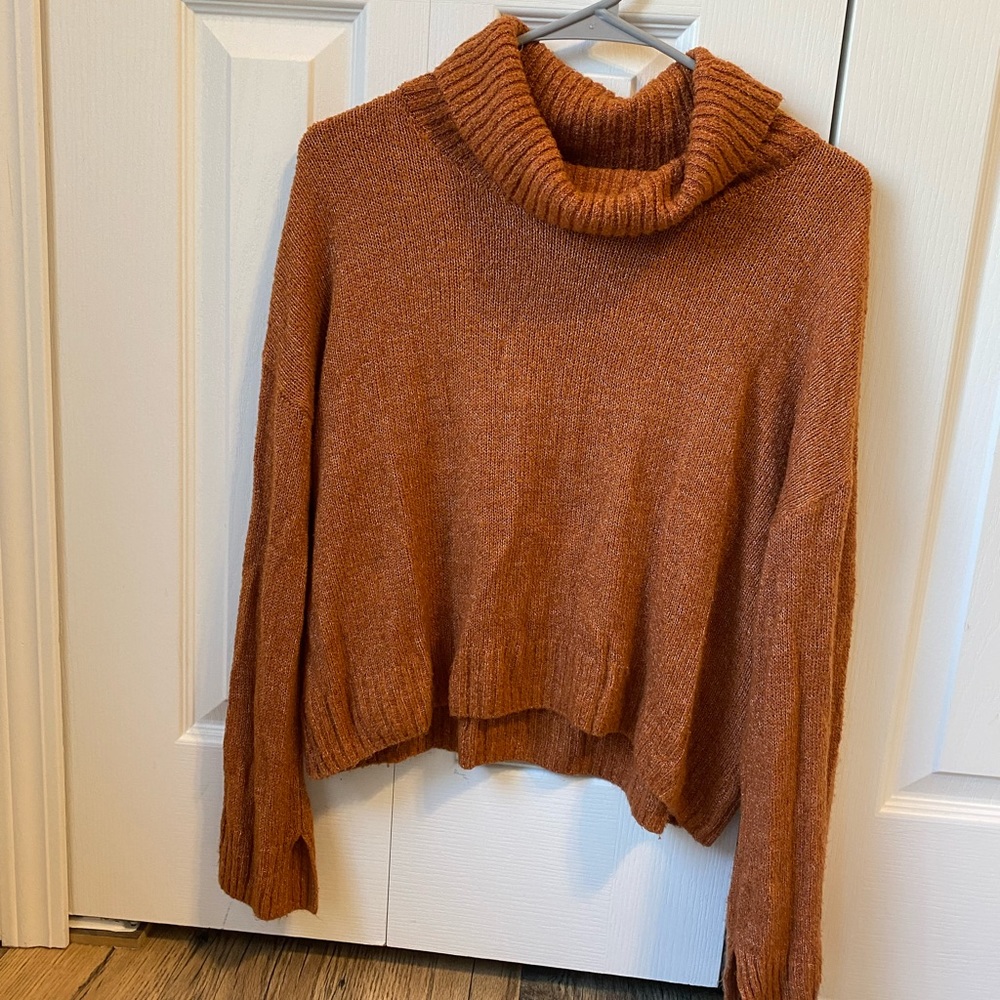 Orange Cropped Sweater